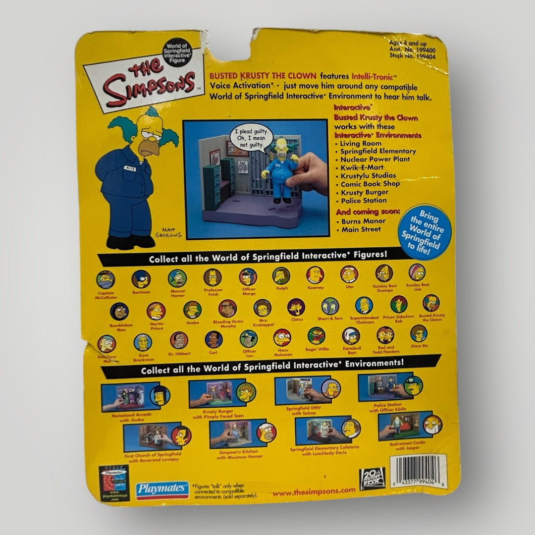 Simpsons Busted Krusty The Clown Action Figure WOS MOC Series 9 DMG Box