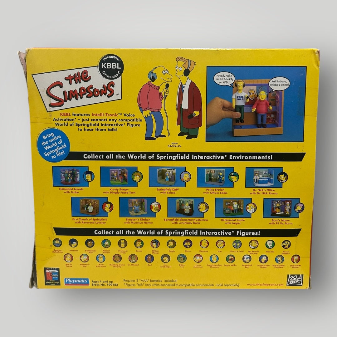 Playmates Toys Simpsons Kbbl Environment with Marty Bill Action Figure DMG Box / no sound