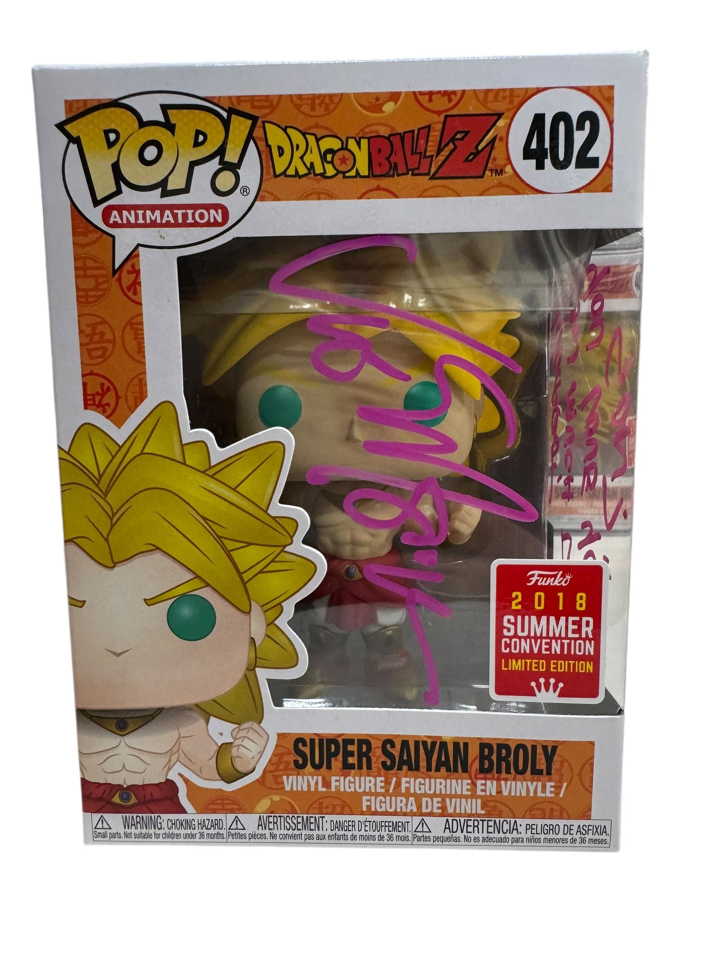 Dragon Ball Z Super Saiyan Broly Autograph by Vic Mignogna