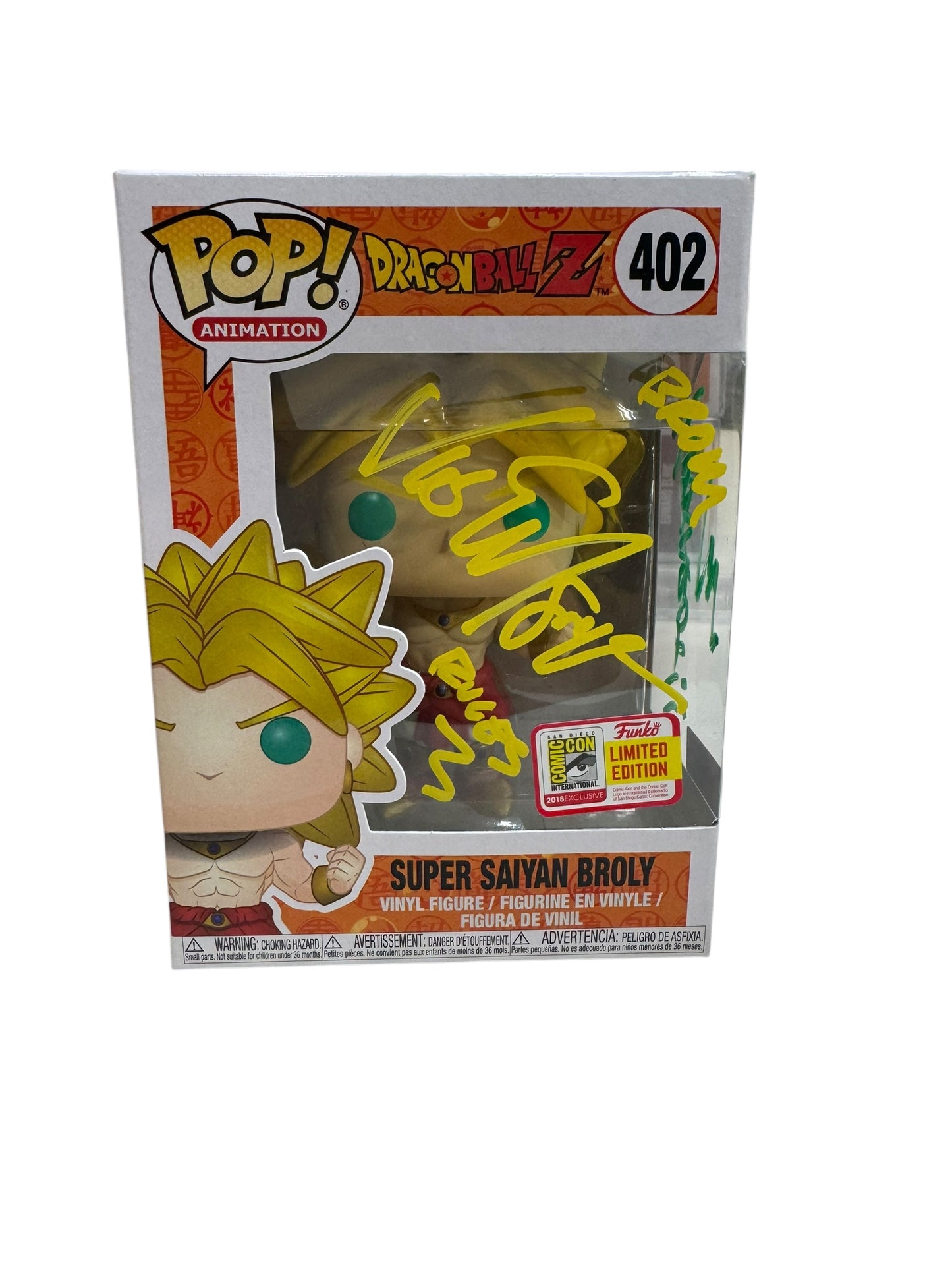 Dragon Ball Z Super Saiyan Broly SDCC Autograph by Vic Mignogna