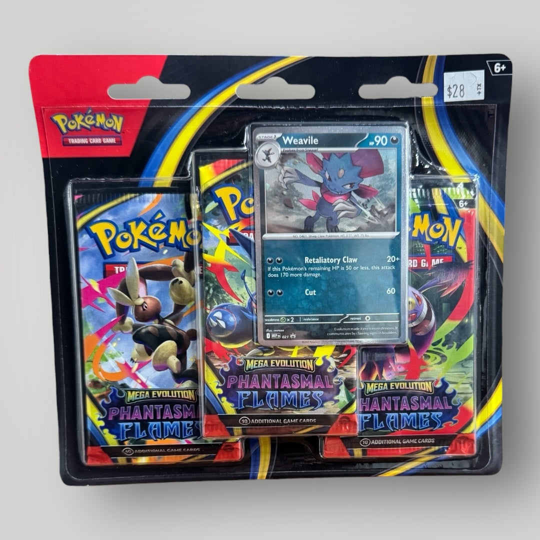 Mega Evolution Phantasmal Flames 3 Pack Blister (weavile)