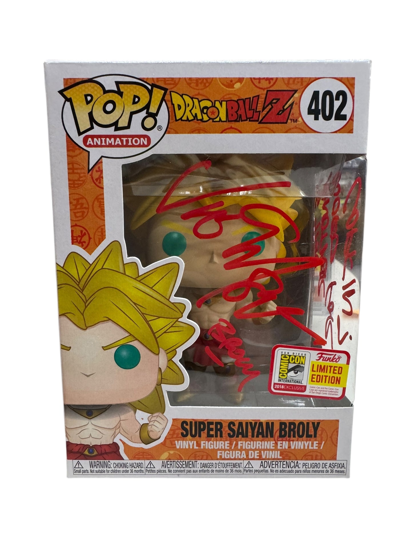 Dragon Ball Z Super Saiyan Broly SDCC Autograph by Vic Mignogna