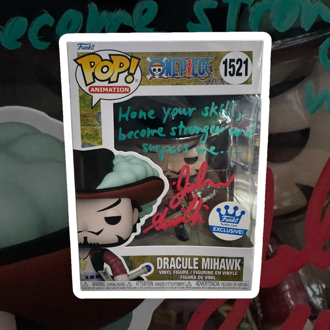 One Piece Dracule Mihawk Autographed by John Gremillion