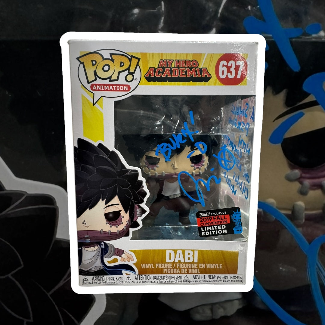 My Hero Academia Dabi Autographed By Jason Liebrecht