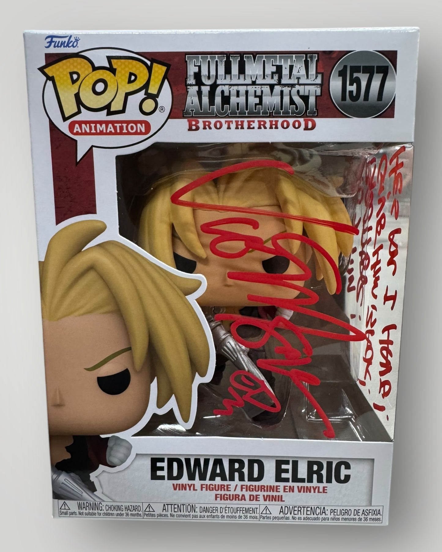 Fullmetal Alchemist Edward Elric Autographed by Vic Mignogna