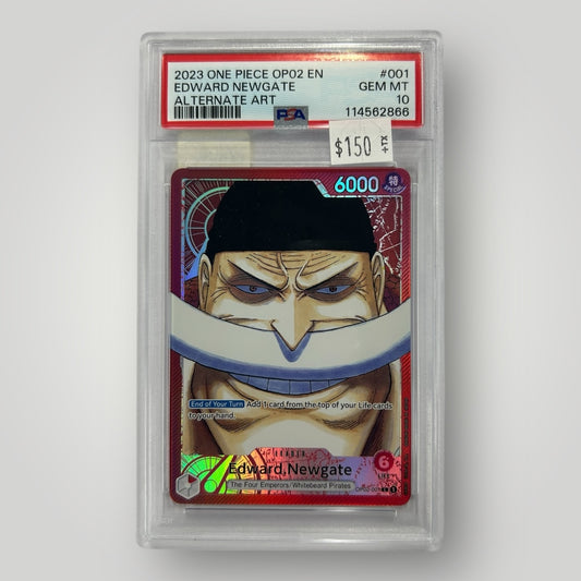 Edward.Newgate OP02-001 (Alternate Art) Graded 10 PSA