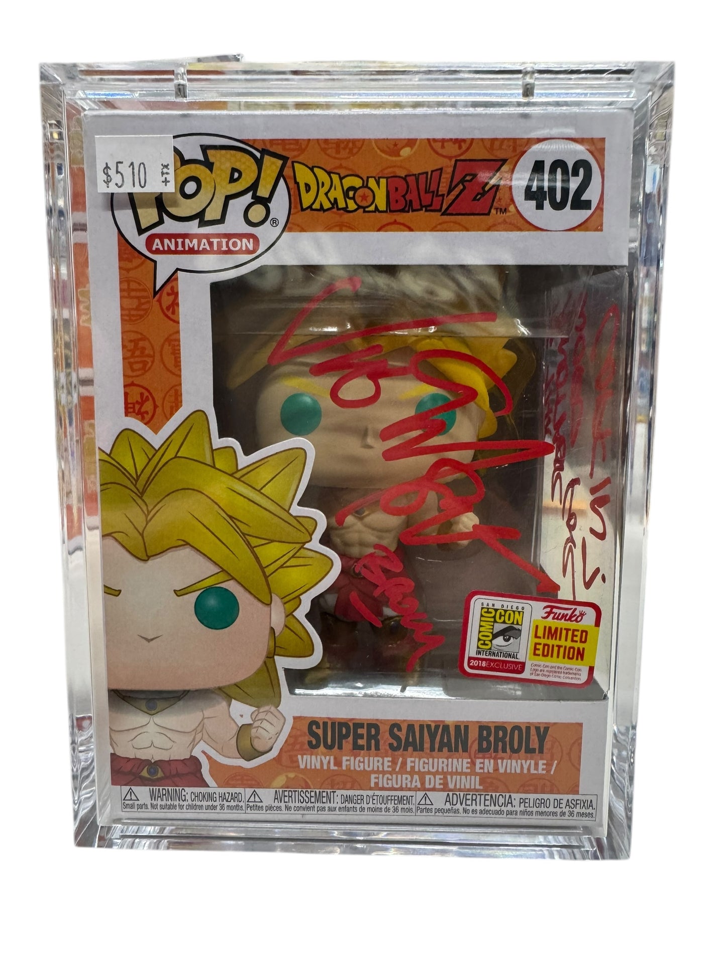 Dragon Ball Z Super Saiyan Broly SDCC Autograph by Vic Mignogna