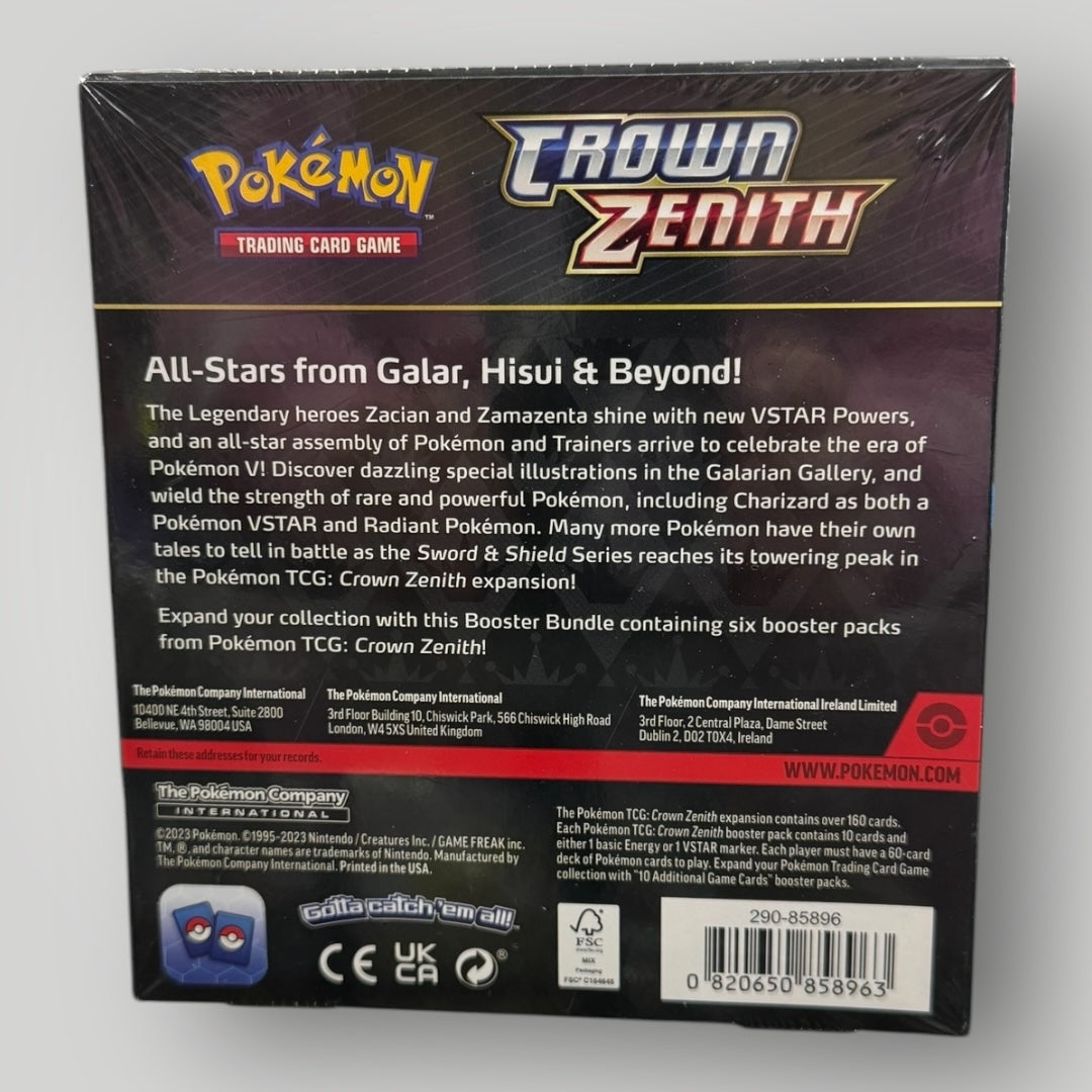 Pokemon S&S Crown Zenith booster bundle