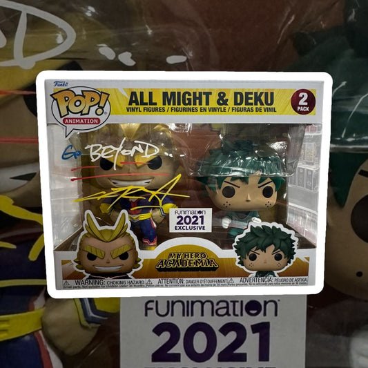 My Hero Academia All Might & Deku Autographed by Christopher Sabat