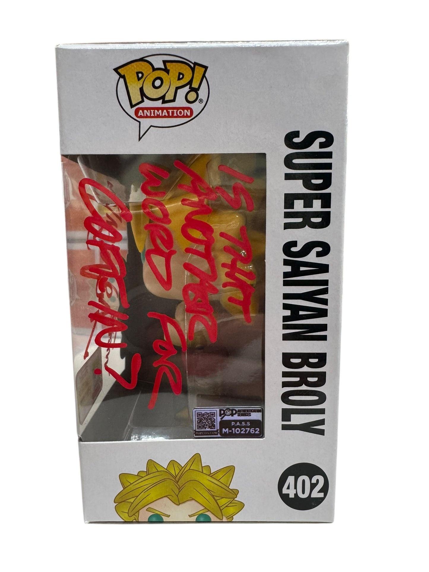 Dragon Ball Z Super Saiyan Broly SDCC Autograph by Vic Mignogna