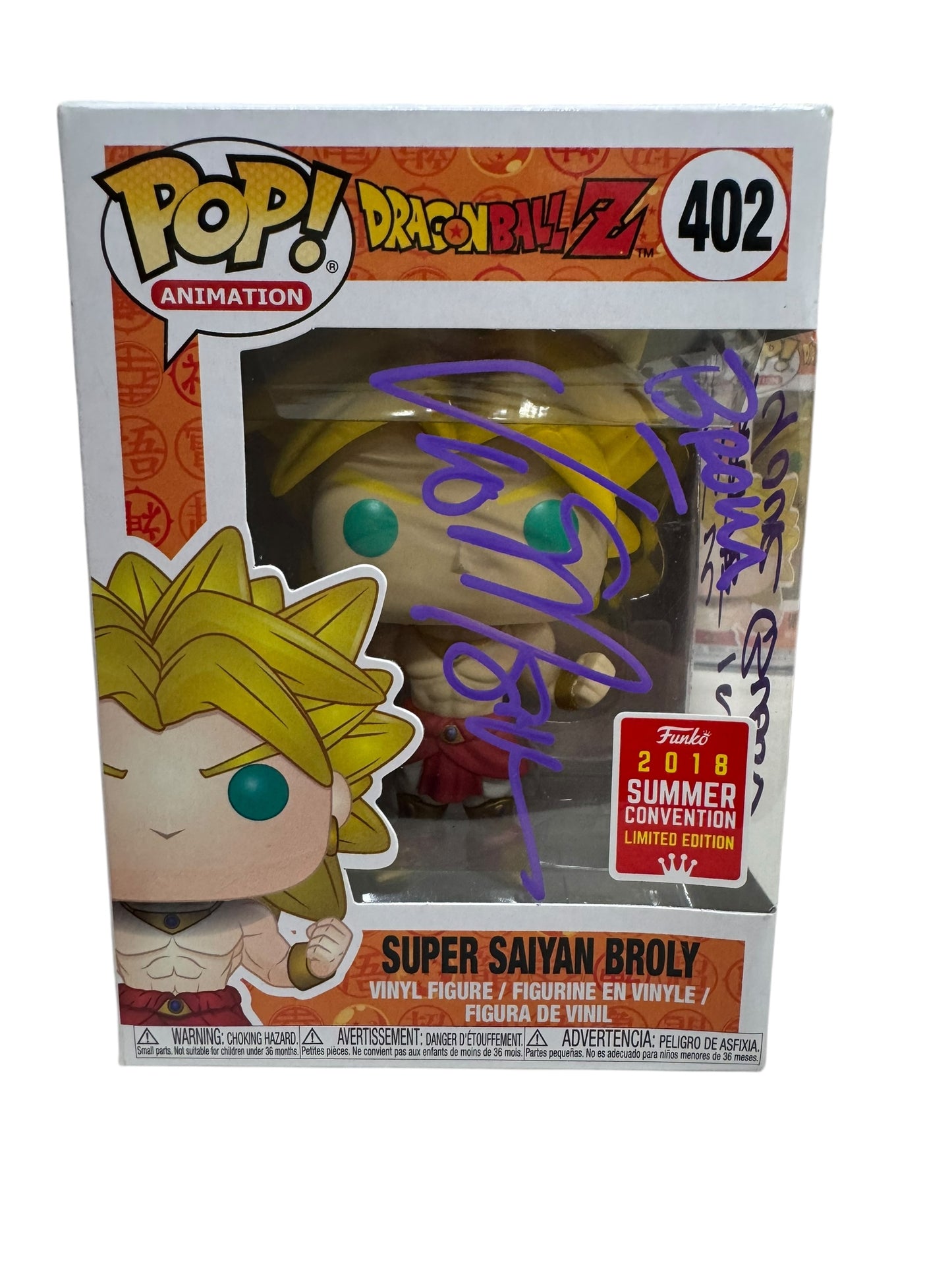 Dragon Ball Z Super Saiyan Broly Autograph by Vic Mignogna