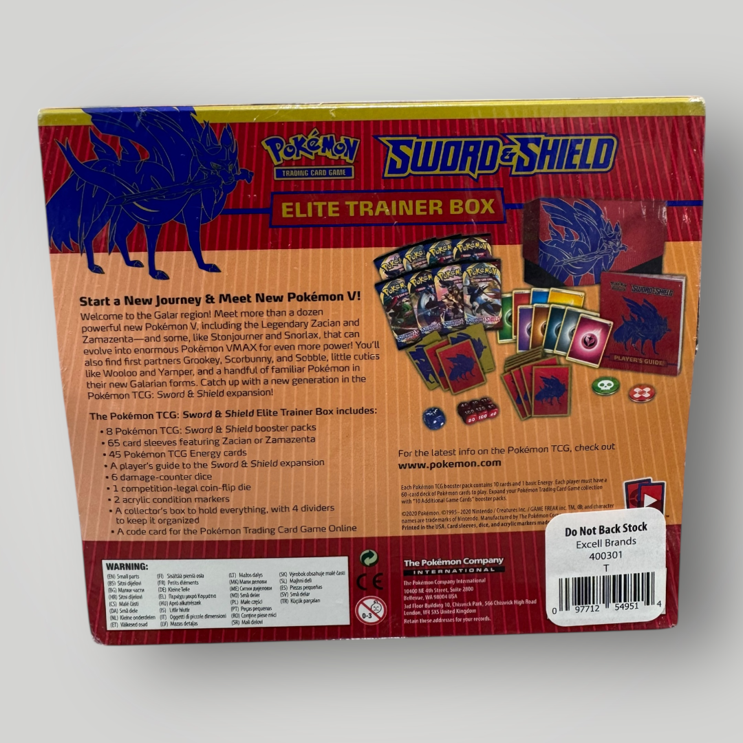 Pokemon SWSH01 Sword & Shield Elite Trainer Box [Zacian]