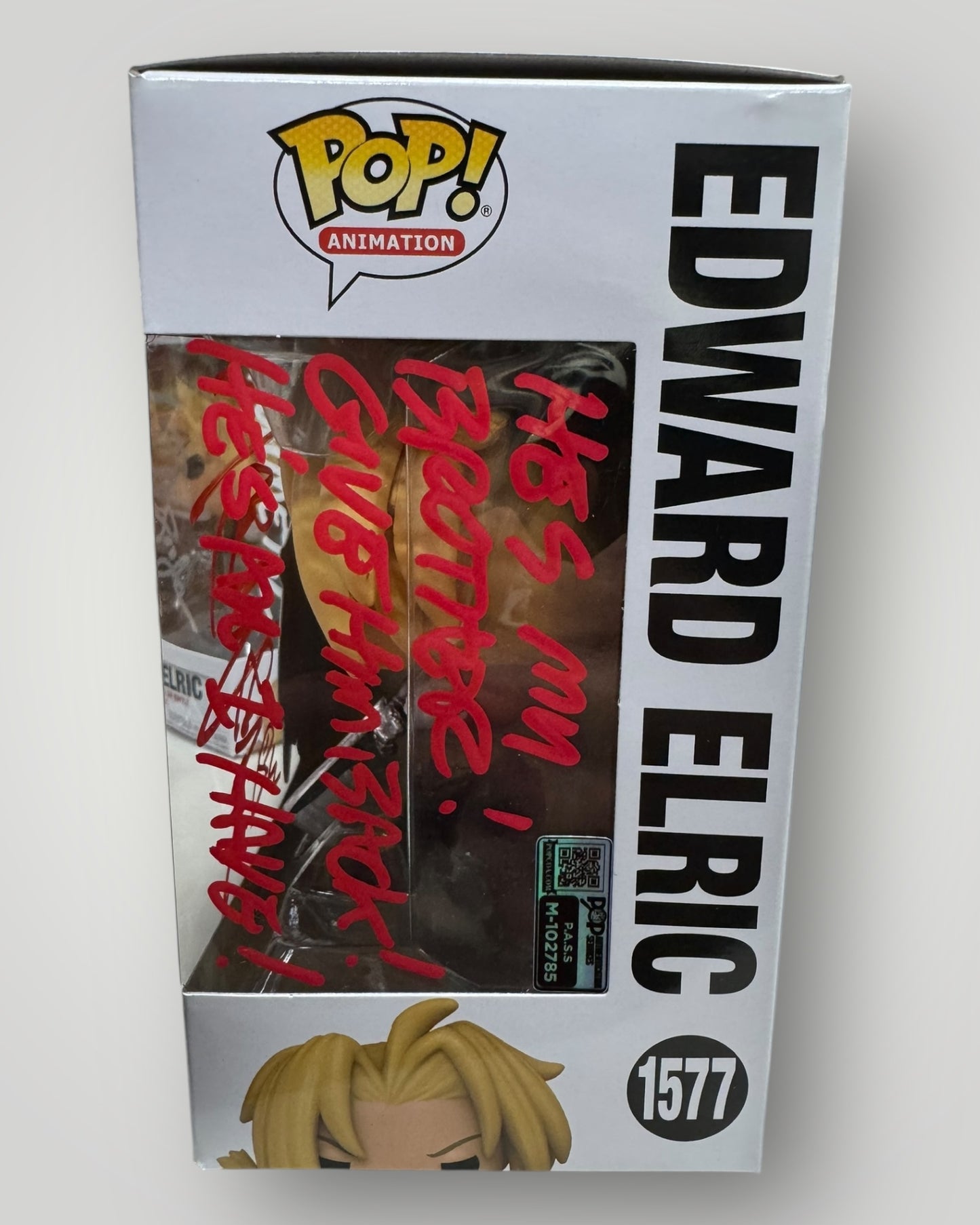 Fullmetal Alchemist Edward Elric Autographed by Vic Mignogna